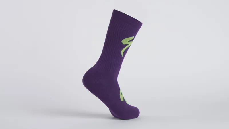 Specialized Techno MTB Tall Logo Socks in Dusk/Purple Orchid-1
