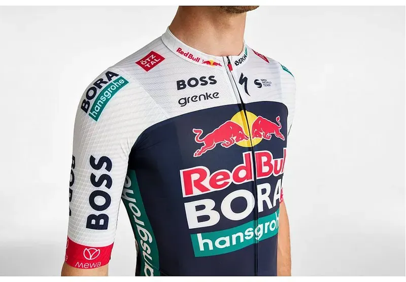 Red Bull - BORA - Hansgrohe Short Sleeve Race Jersey Blue/White-5