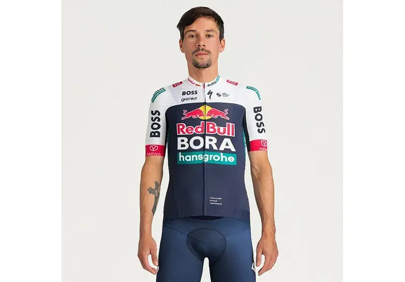 Red Bull - BORA - Hansgrohe Short Sleeve Race Jersey Blue/White-1