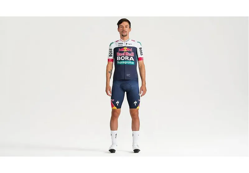 Red Bull - BORA - Hansgrohe Short Sleeve Race Jersey Blue/White-2