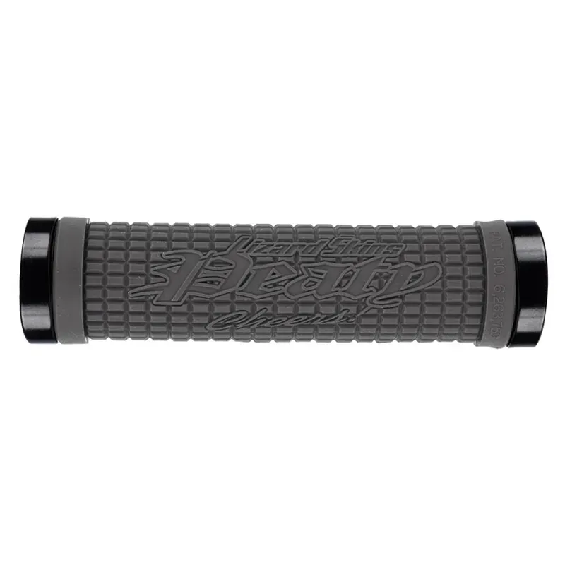 Lizard Skins Peaty Lock-On Bar Grips in Graphite/Black