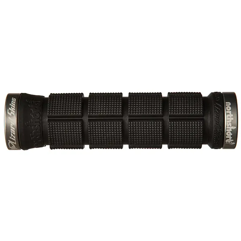 Lizard Skins Northshore Lock-On Bicycle Grips in Black/Pewter