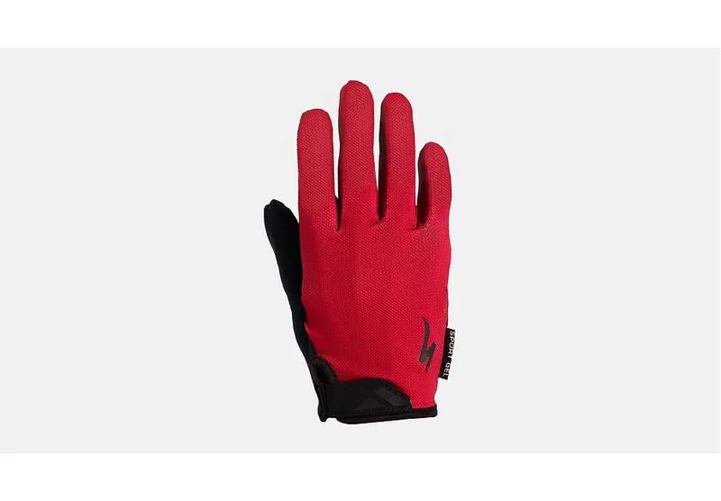 Specialized Body Geometry Sport Gel Long Finger Women's Gloves in Vivid Red