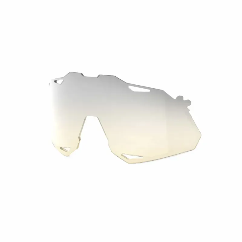 100% Hypercraft XS Replacement Polycarbonate Lens Lowlight In Yellow Silver Mirror