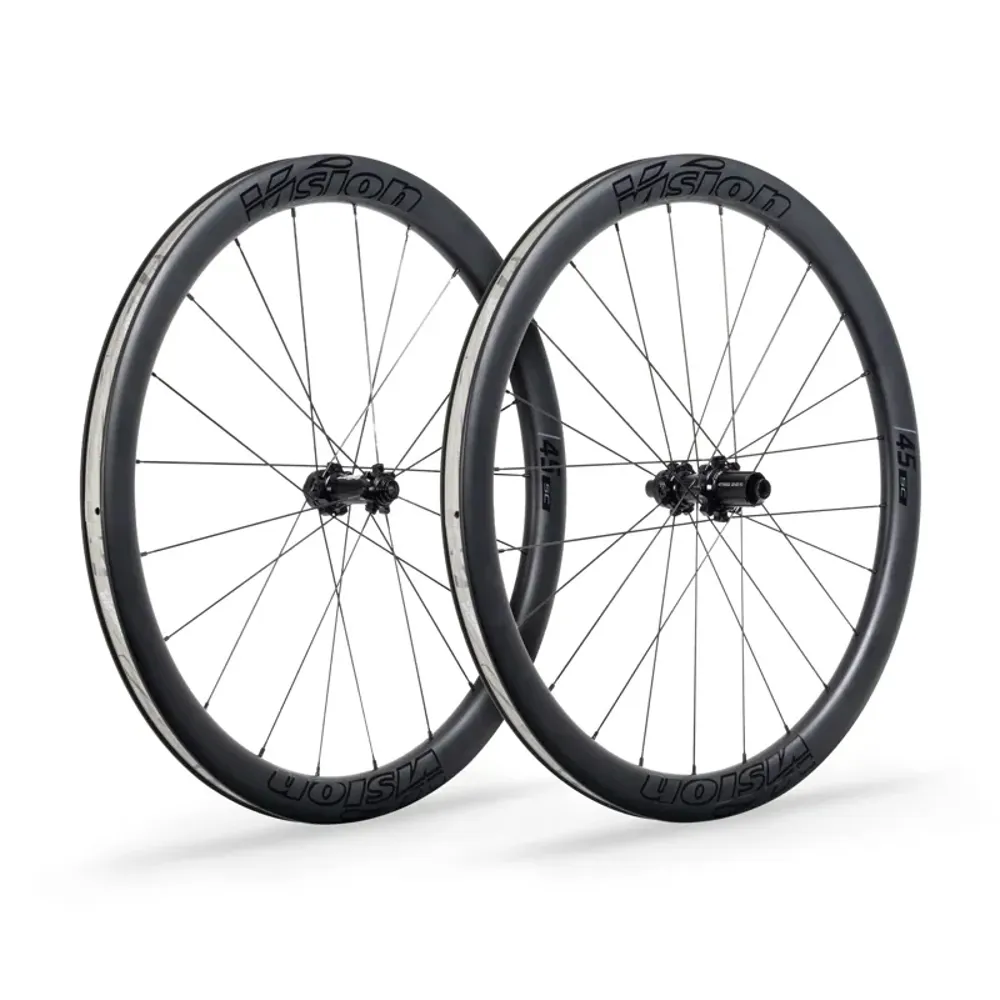 Js Cycles Vision SC 45 Disc Carbon Road Wheelset tubeless ready Black | Free delivery over £50 & Cycle Scheme available.