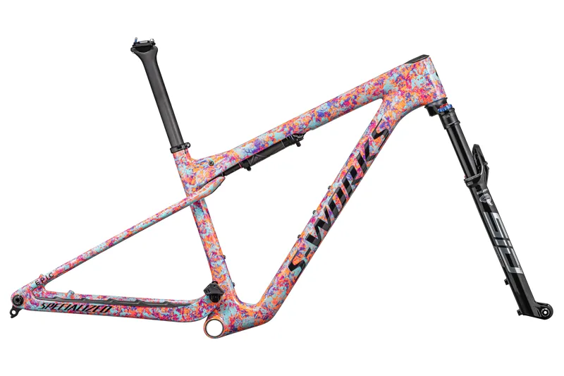 Specialized S-Works Epic World Cup Frameset In Lagoon Blue/Purple Orchid/Blaze Impasto