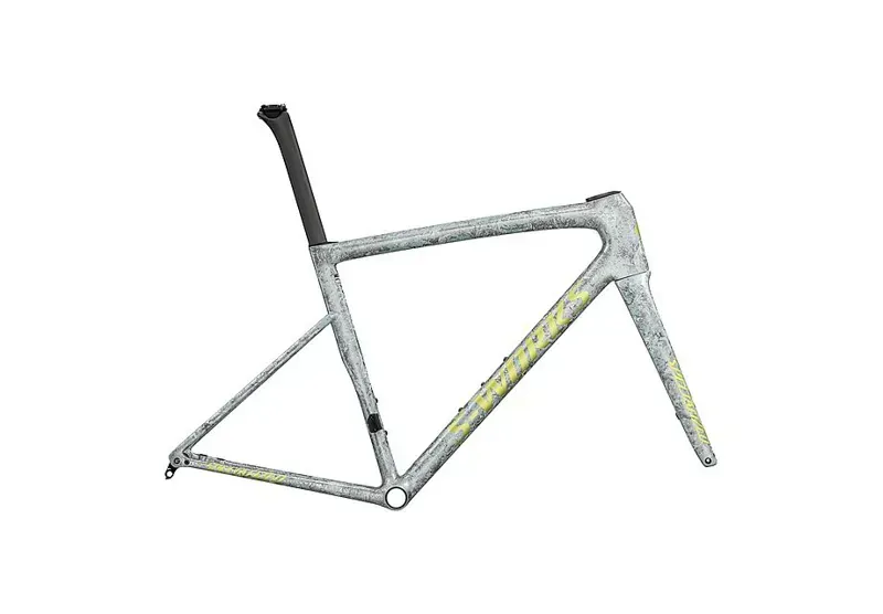 Specialized S-Works Tarmac SL8 Frameset in Silver/Mui-Color Dry Impasto/Yellow