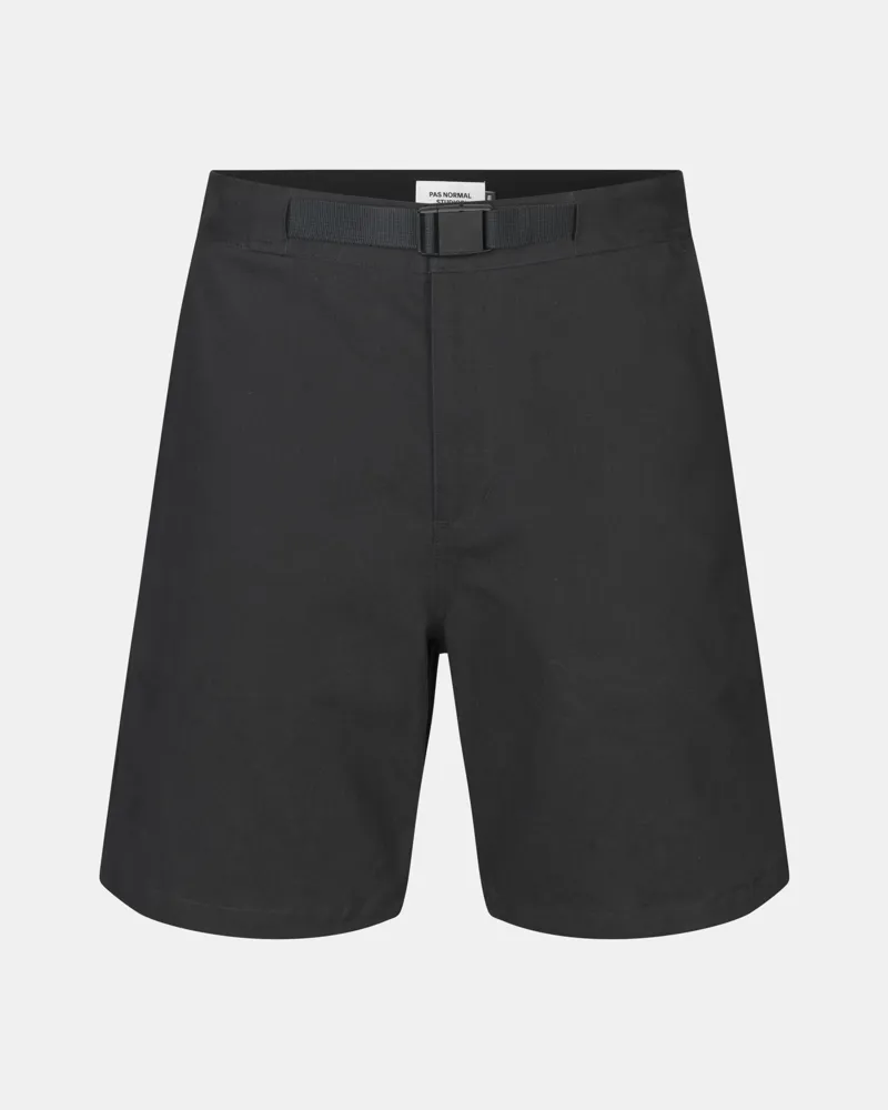 Pas Normal Studios Off-Race Cotton Twill Shorts  Black