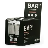 Js Cycles Styrkr STYRKR - BAR50 Dark Chocolate Chip Energy Bar X12 50g Black  - one size | Free delivery over £50, Price Match & Cycle to Work.