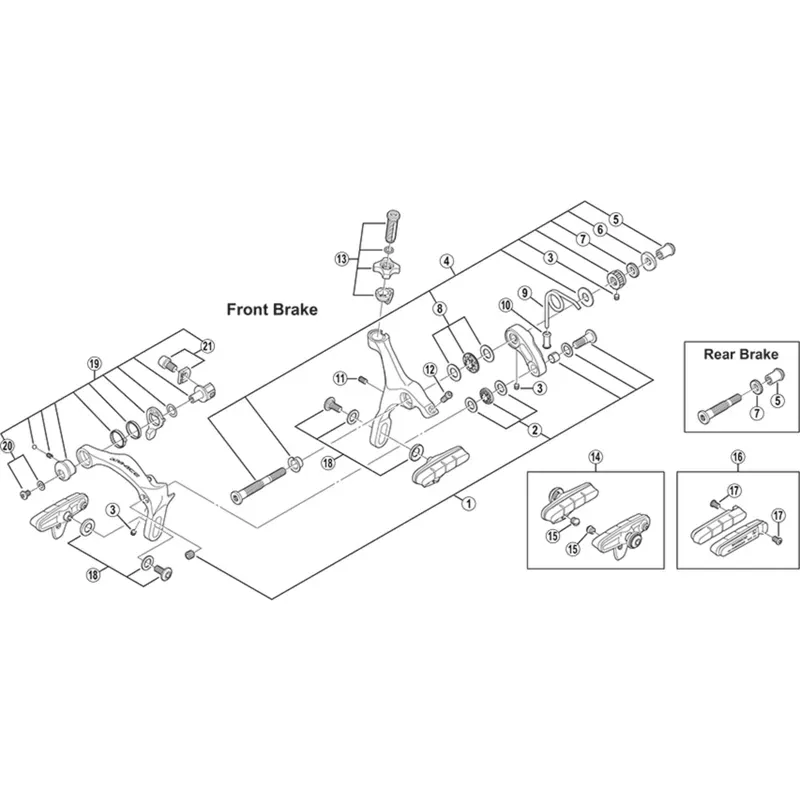 BRBX R55C3 R7900 Brake Pads PR Black one size-1