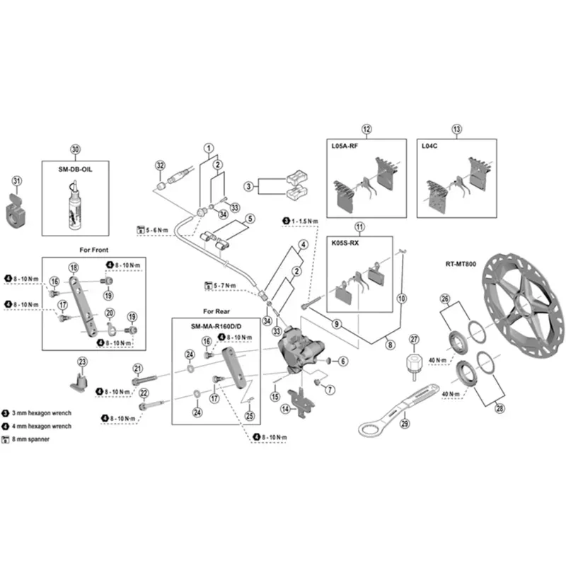 Shimano SM-RT81 Internal Lock Ring and Washer in Black-1