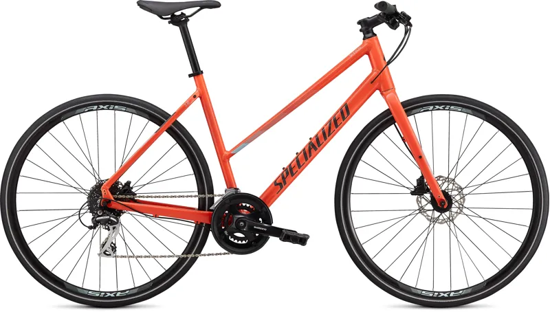 2021 Specialized Sirrus 2.0 Step Through Hybrid Bike in Orange