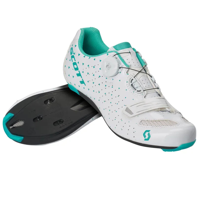 Scott Shoe Road Comp Boa Lady white/turquoise blue
