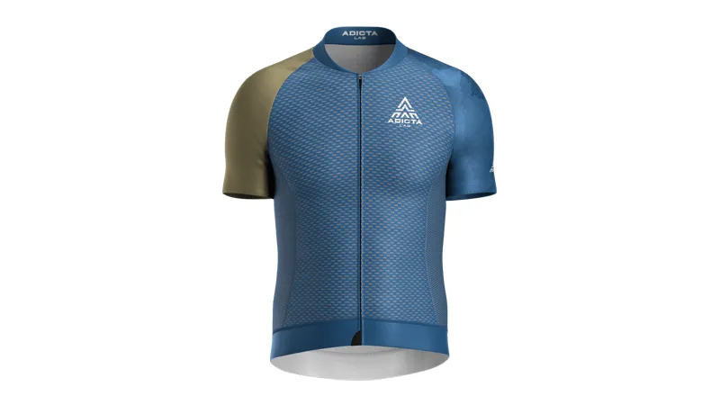 Adicta Lab Valent Short Sleeve Jersey in Blue/Olive Oil