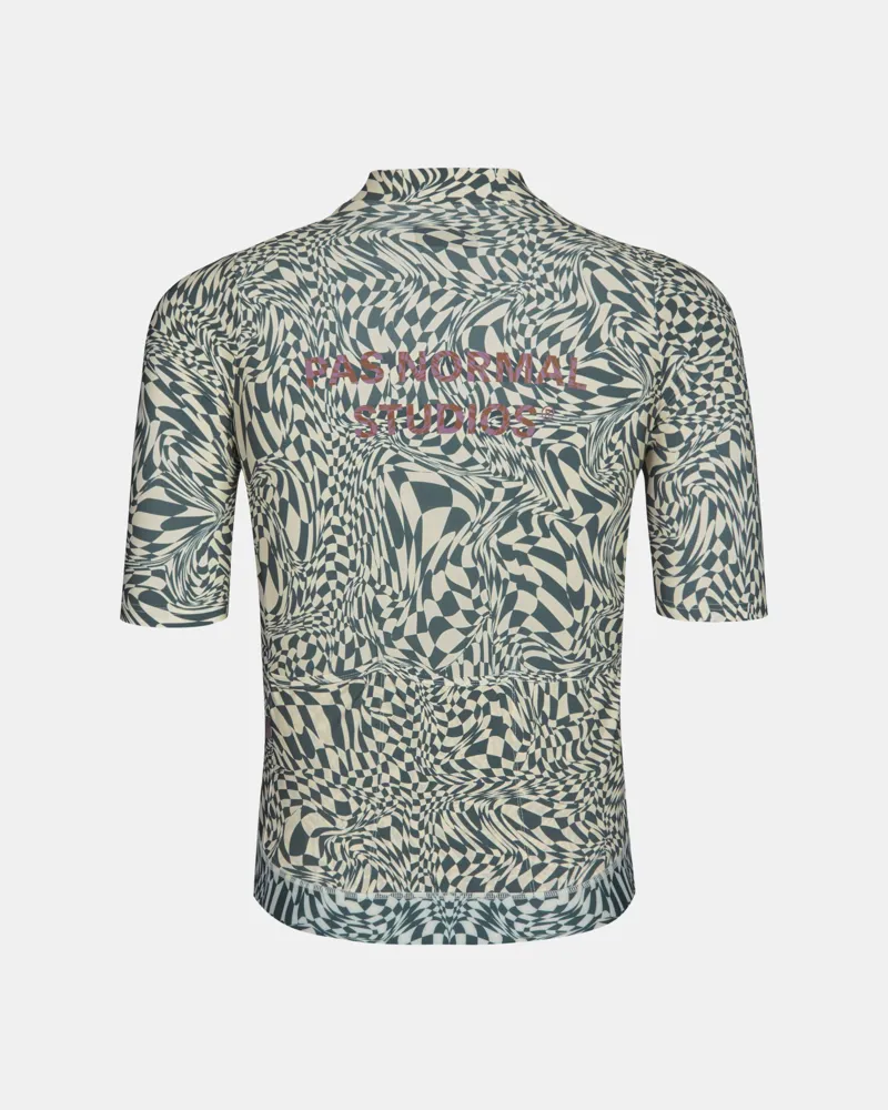 Pas Normal Studios Men's Essential Jersey  Check Petroleum-1