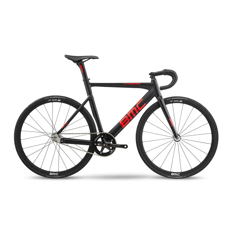 BMC Trackmachine AL One Miche Track Bike in Black/Red/Carbon