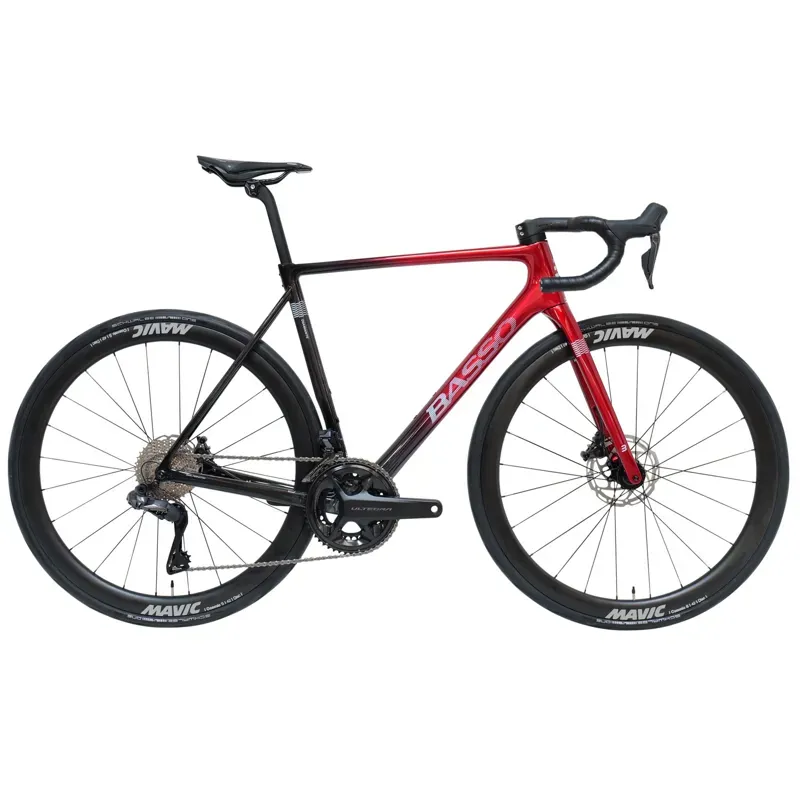 Basso Diamante Ultegra Di2 Candy Fade Bike Red-Black