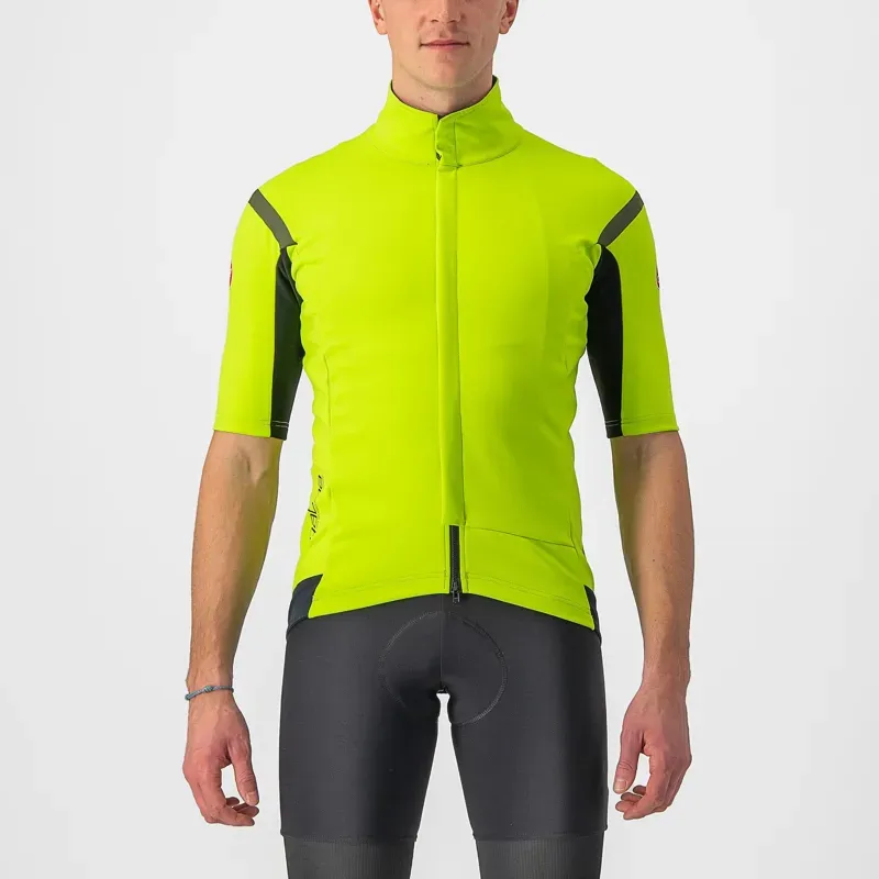 Castelli Gabba RoS 2 Short Sleeve Jersey in Electric Lime/Dark Grey