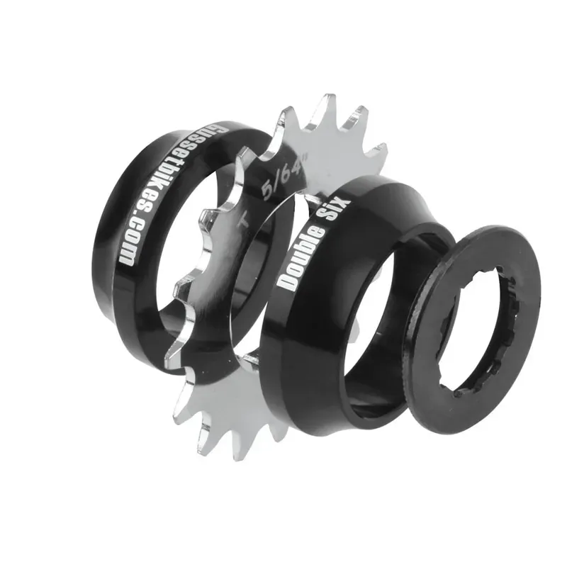Gusset Double Six Single Speed Converter in Black
