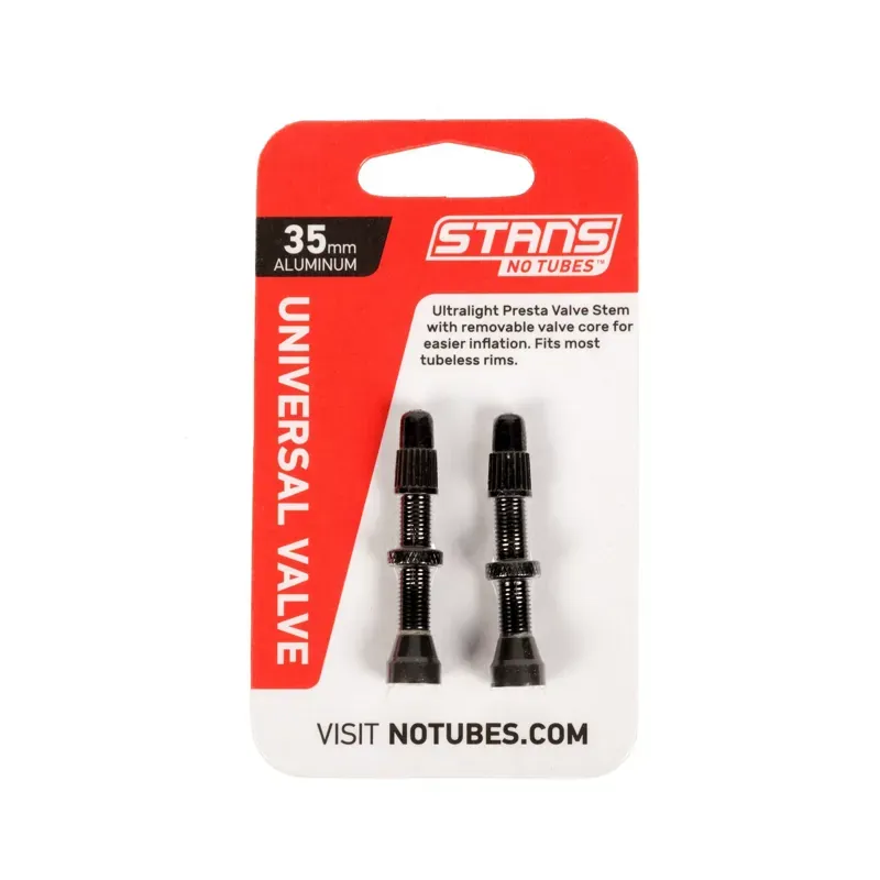 Stans NoTubes Universal Presta Coloured Alloy Valve Stems Black 44mm
