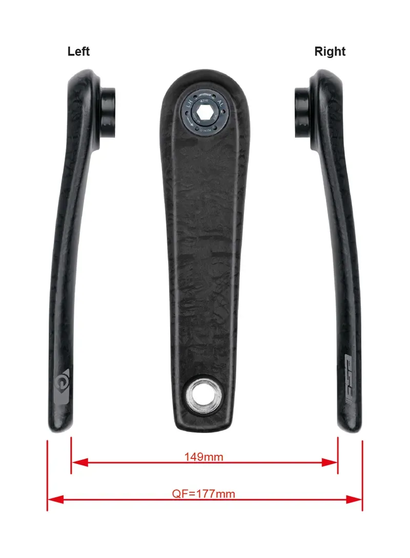 FSA CK-702 ISIS 22.0mm eBike Chainset in Black