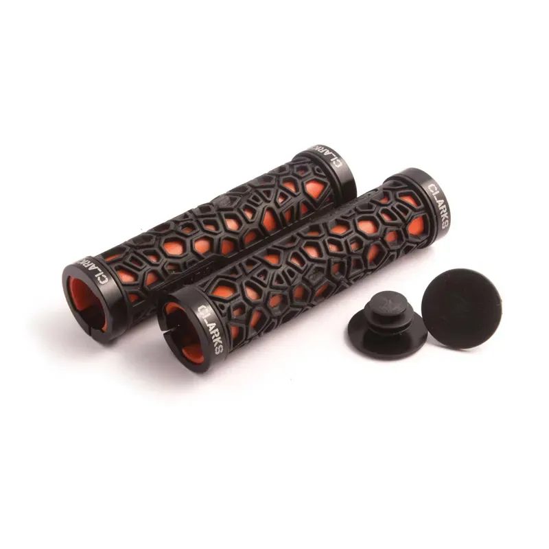 Hex Double Sided Lock On Grips Black-Red