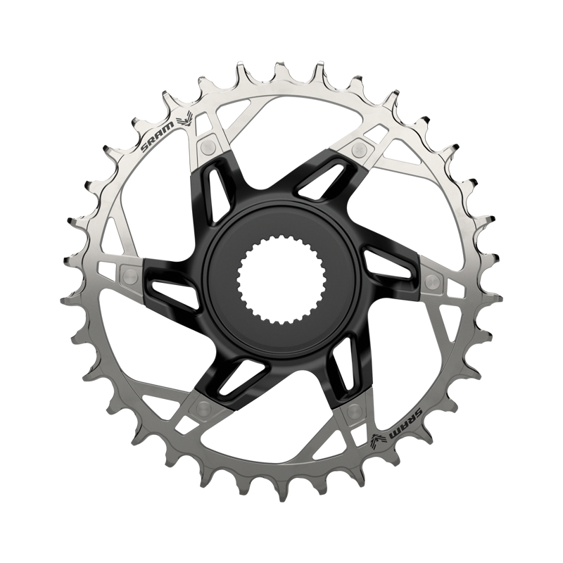 SRAM Bosch DU38 T-Type 36-hole 12-speed Chainring in Black/Silver-1