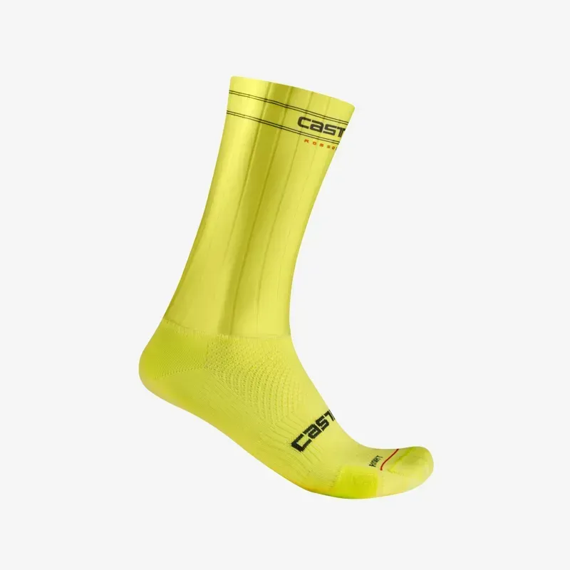 Castelli Fast Feet 3 Socks in Electric Green