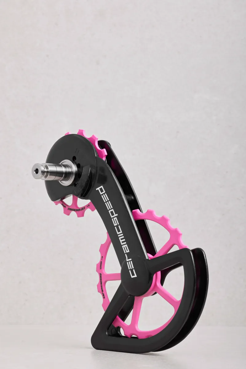 CeramicSpeed OSPW System Cerakote Coated SRAM Rival AXS Pulley Wheels Pink-3