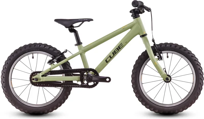 Cube Acid 160 Kids Bike in Light Olive/Orange-1
