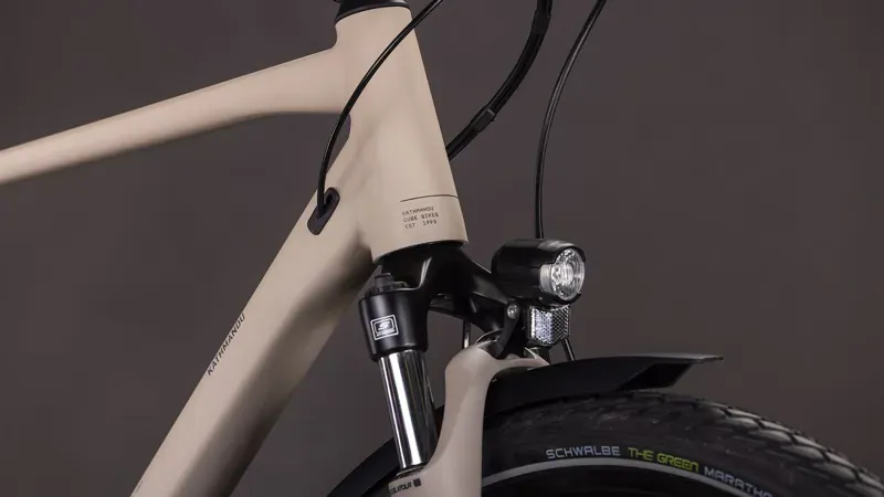 Cube Kathmandu One Hybrid Bike in Oat Grey/Grey-6