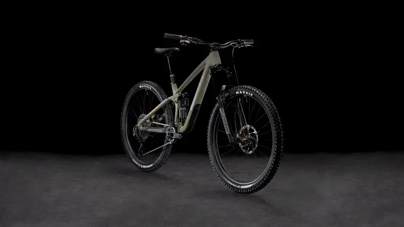 Cube Stereo One77 C:68X TM 29 Mountain Bike in Dusty Olive/Gold-1