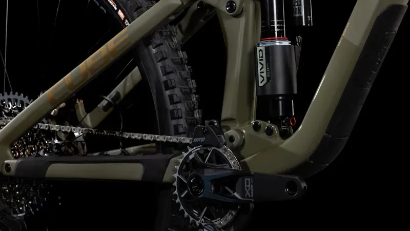 Cube Stereo One77 C:68X TM 29 Mountain Bike in Dusty Olive/Gold-5