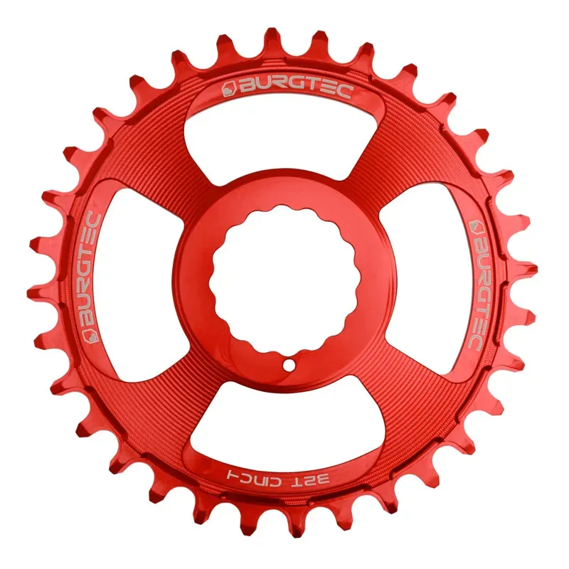 Burgtec Cinch Thick Thin Chainring in Race Red