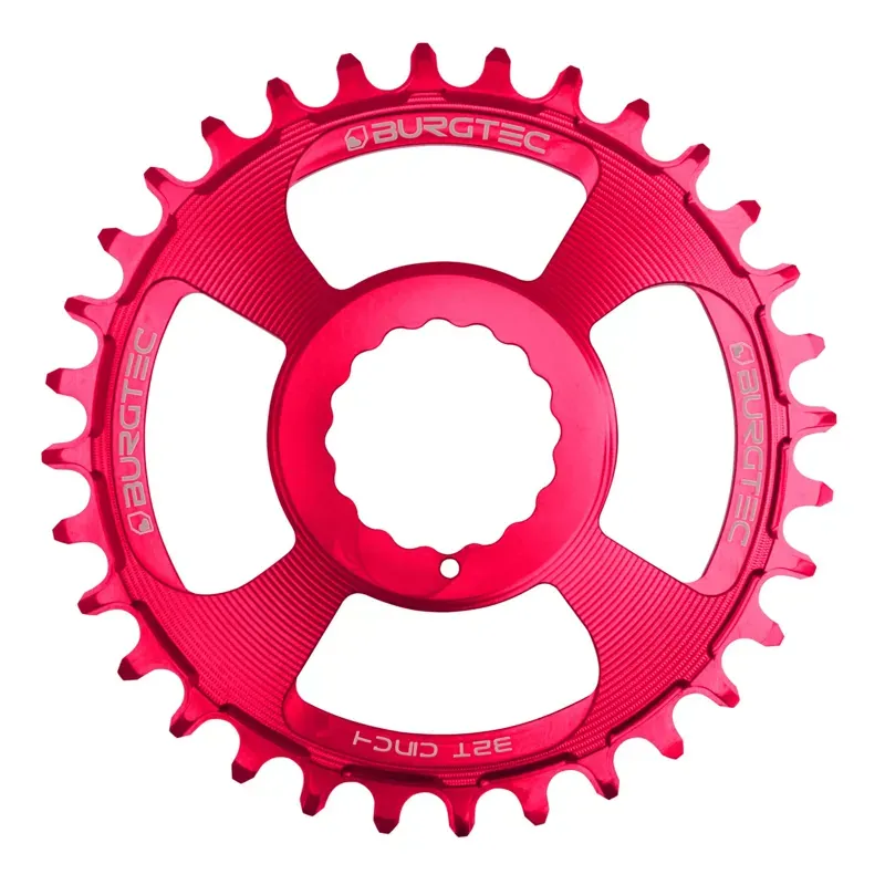 Burgtec Cinch Thick Thin Chainring in Toxic Barbie Pink