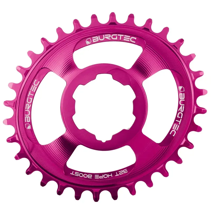 Burgtec Oval Hope Boost Direct Mount Thick Thin Chainring in Toxic Barbie