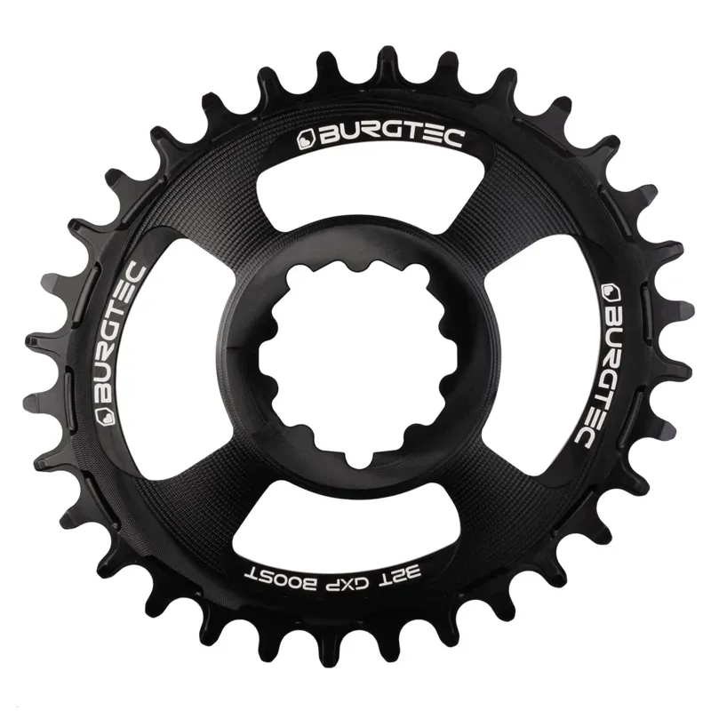 Burgtec Oval Sram Boost 3mm Offset Thick Thin Chainring in Burgtec Black