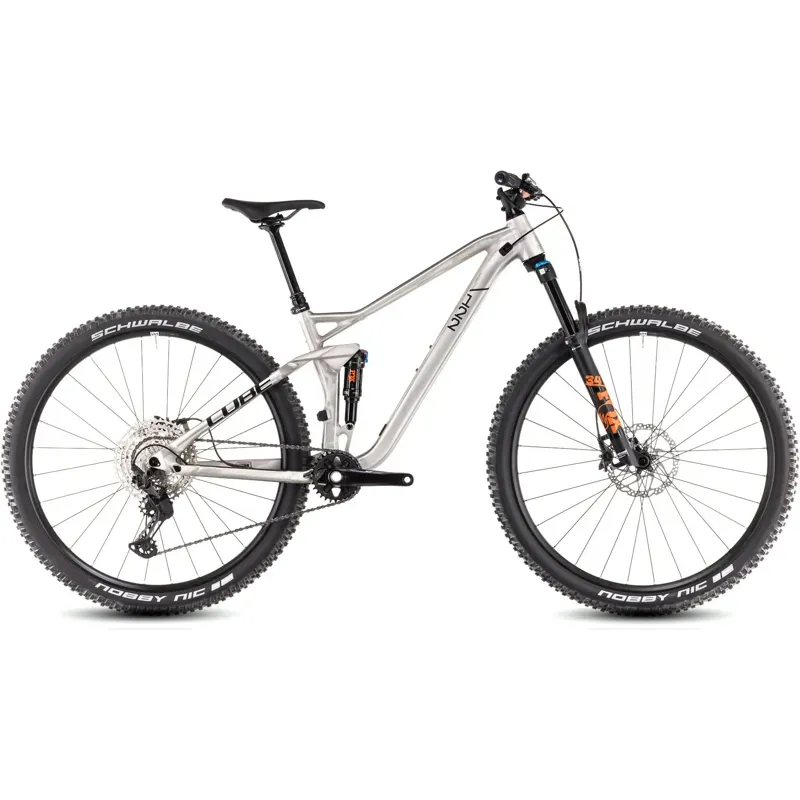 Cube Stereo One22 Race Mountain Bike in Raw Metal/Black