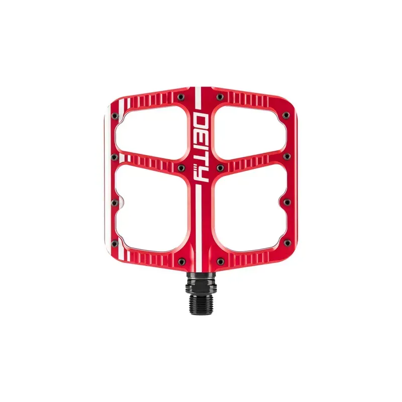 Deity Flat Trak Pedals in Red