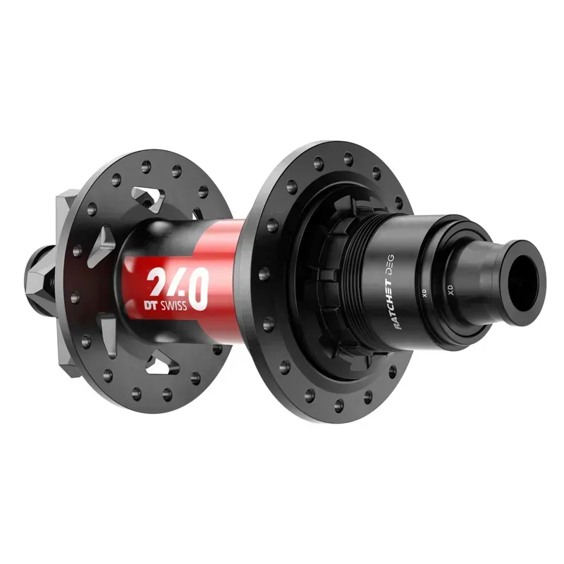 DT Swiss 240 DEG 6B-Disc 32h 12x148mm XD Rear Hub in Black/Red