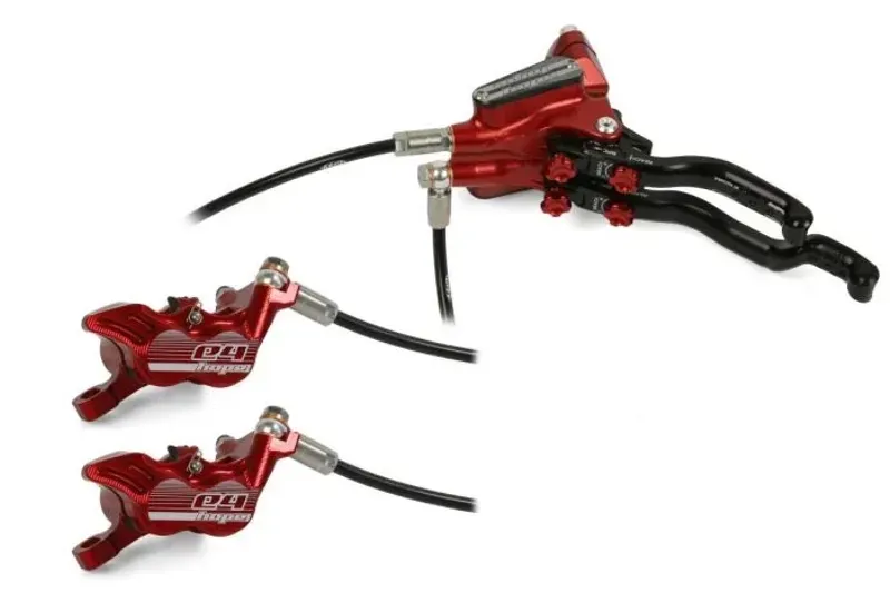 Hope Tech 3 E4 Rear 160mm Mount LH Brake w/o Rotor in Red