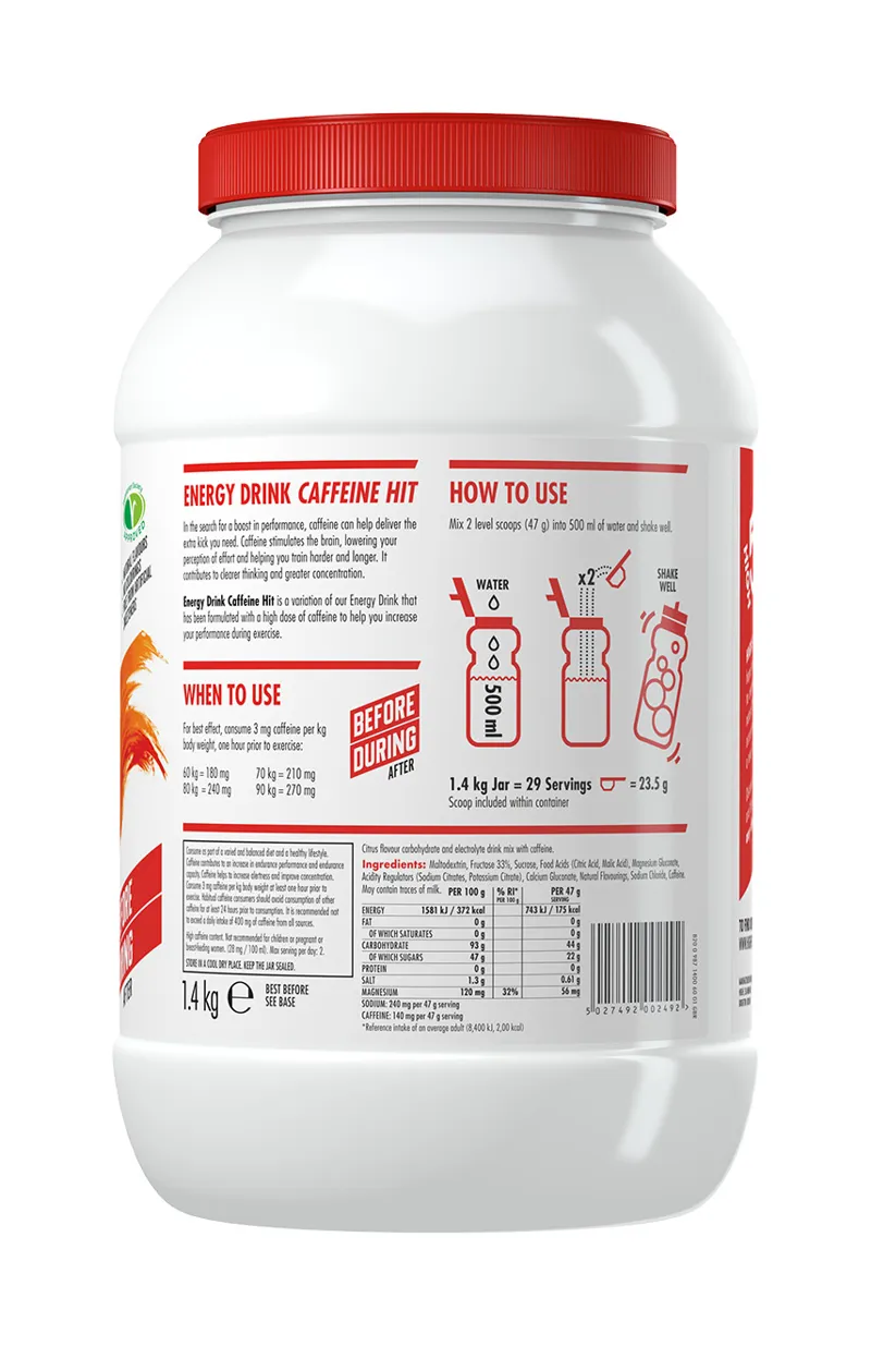 High5 Energy Drink Caffeine Hit Tub 1kg Citrus-1