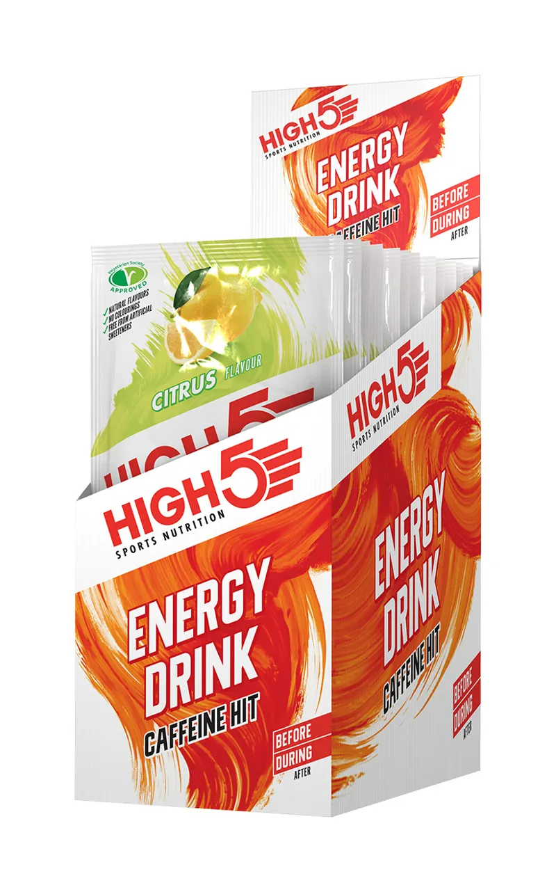 High5 Energy Drink Caffeine Hit Citrus Sachets in White