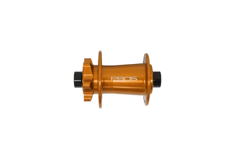 Pro 5 Front hubs - 24 Spoke Hole - 100mm X 12mm - 6 bolt - orange