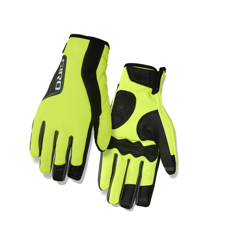 Giro Ambient 2.0 Water Resistant Cycling Gloves In Yellow