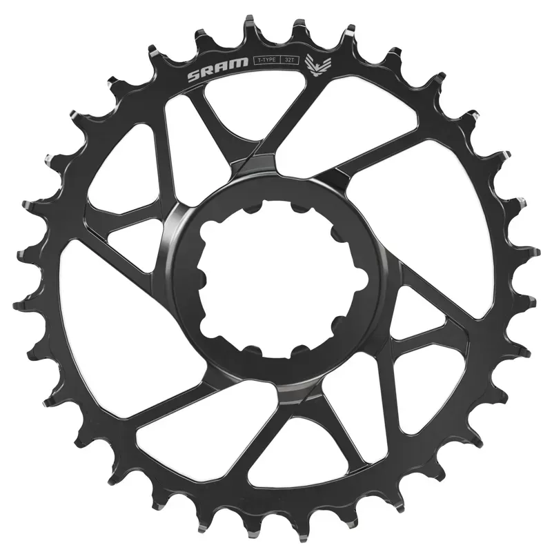 SRAM Chain Ring T-TYPE Eagle Steel Direct Mount 3mm Offset Eagle (including 3 Bolts) Black - Eagle 70: 3