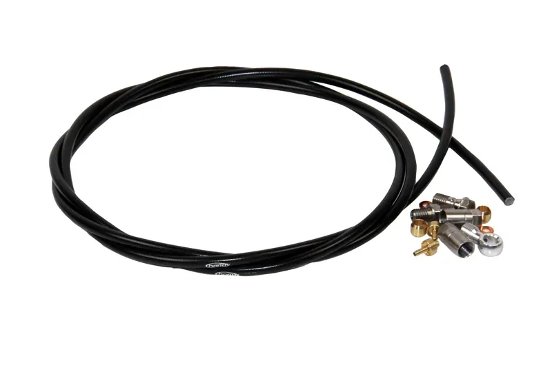5mm Hose Inc. 90 & Str. Con. - tandem Black complete