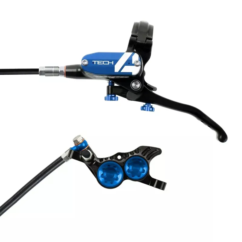Hope Tech 4 V4 74mm Right/Rear Disc Brake in Blue