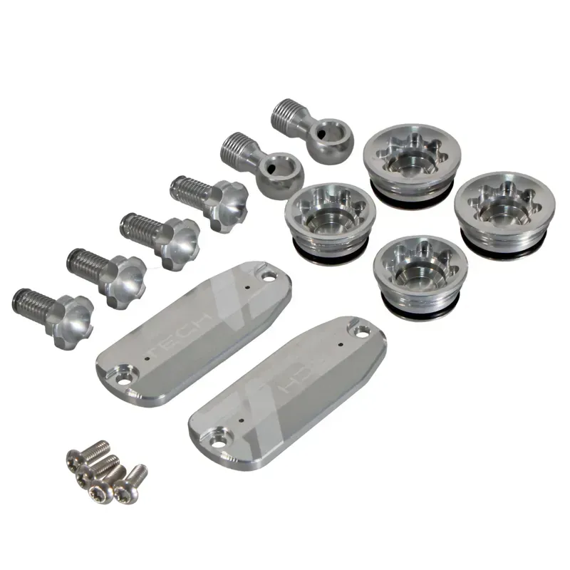 Hope Tech 4 V4 Brakes Custom Color Kit in Silver