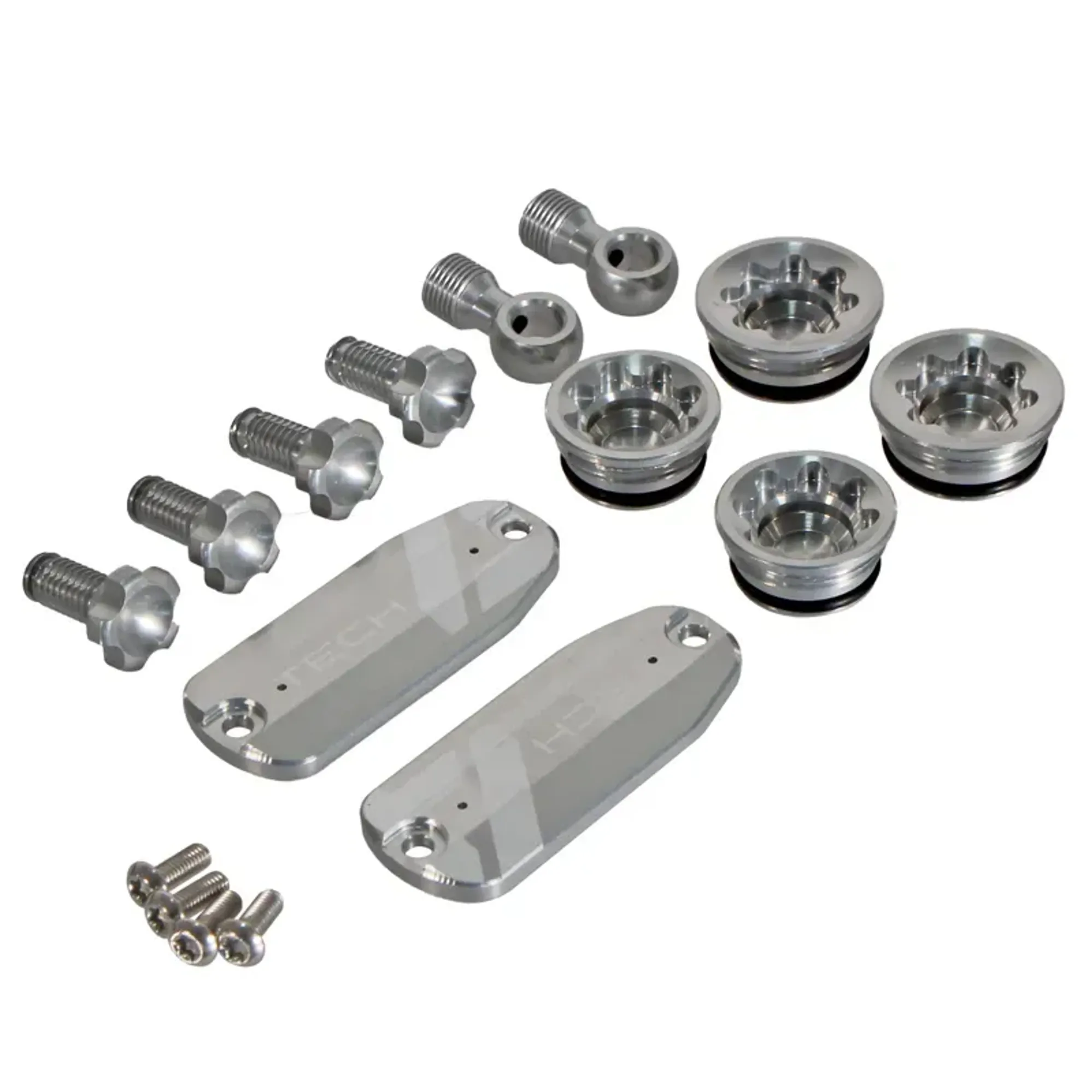 Mode Tech Brake Hope Tech 4 V4 Brakes Custom Color Kit in Silver